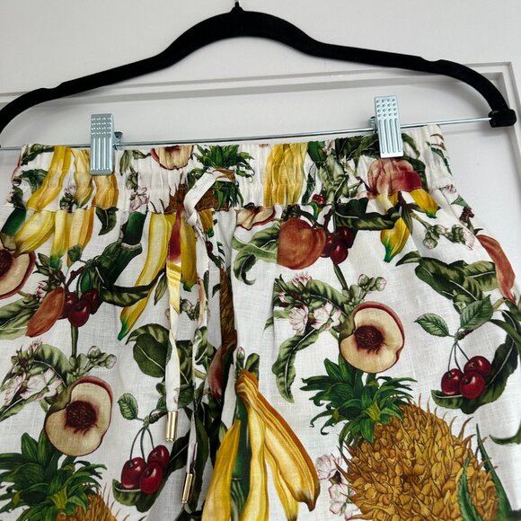 Ephemera Tropicana Siesta Coords Shirt And Shorts Set Fruit Printed Linen Sz 4 - Picture 6 of 13